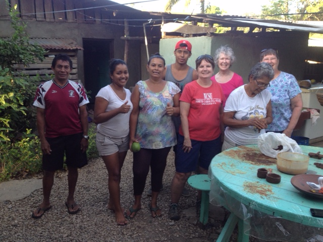 costa rican locals making food