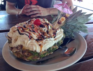 Pineapple Ice Cream Sundae