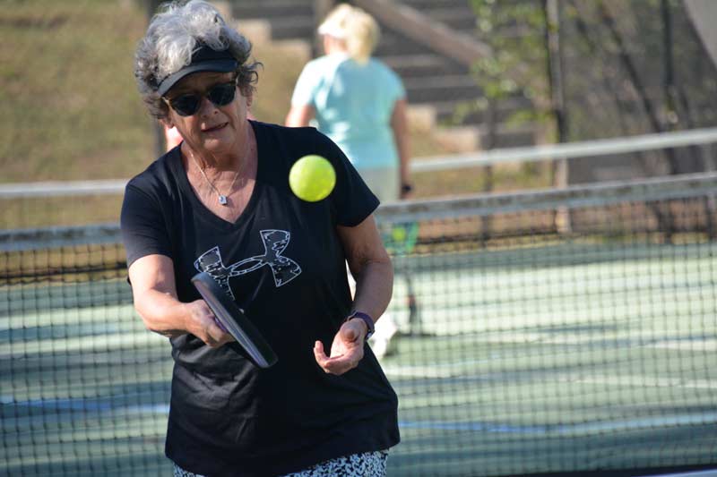 pickleball player on the court